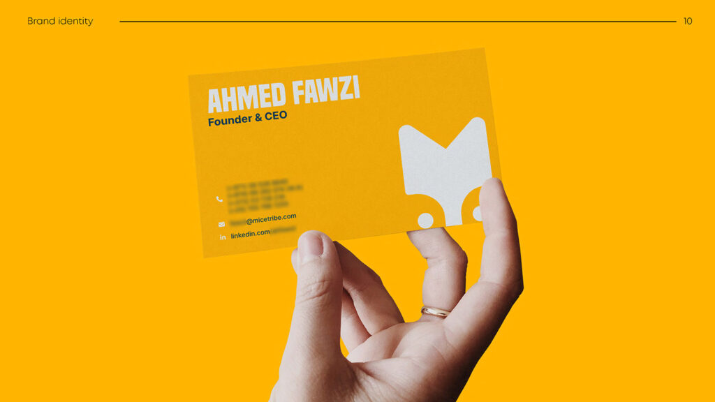 Micetribe Brand Business Card - Udjat UAE branding