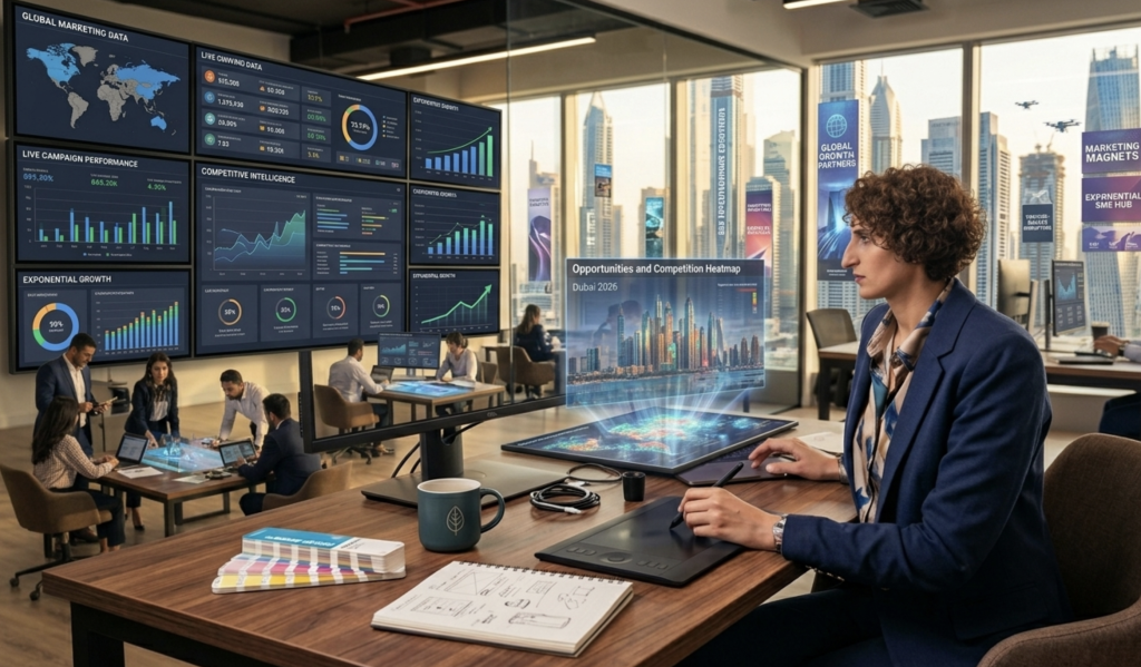 Dubai in 2026 operates as one of the most aggressive business ecosystems in the world, where opportunity scales as fast as competition. The city has evolved into a magnet for marketing agencies, fueled by global entrepreneurs, venture-backed startups, and ambitious SMEs seeking exponential growth.